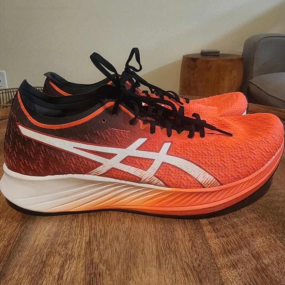 ASICS Women's Magic Speed Running Shoes | Sunrise Red & White | Sz 13